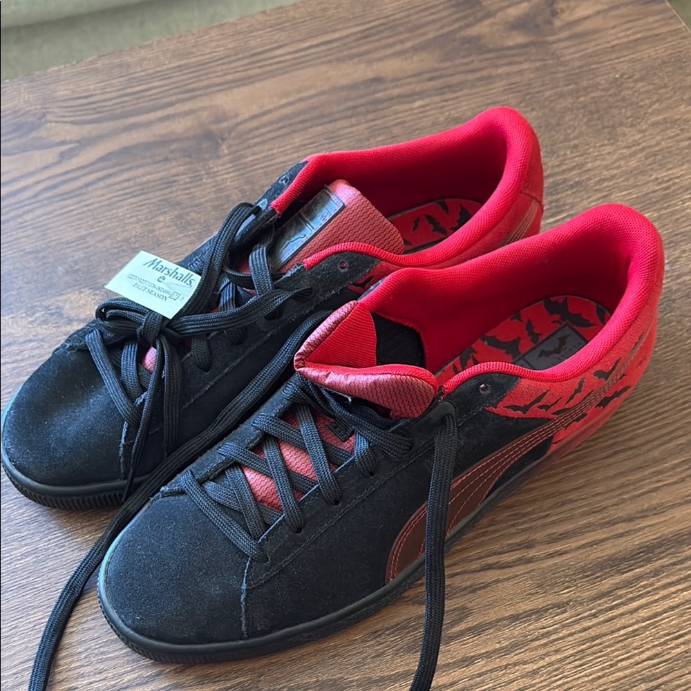 Puma Black and Red Athletic Shoes
